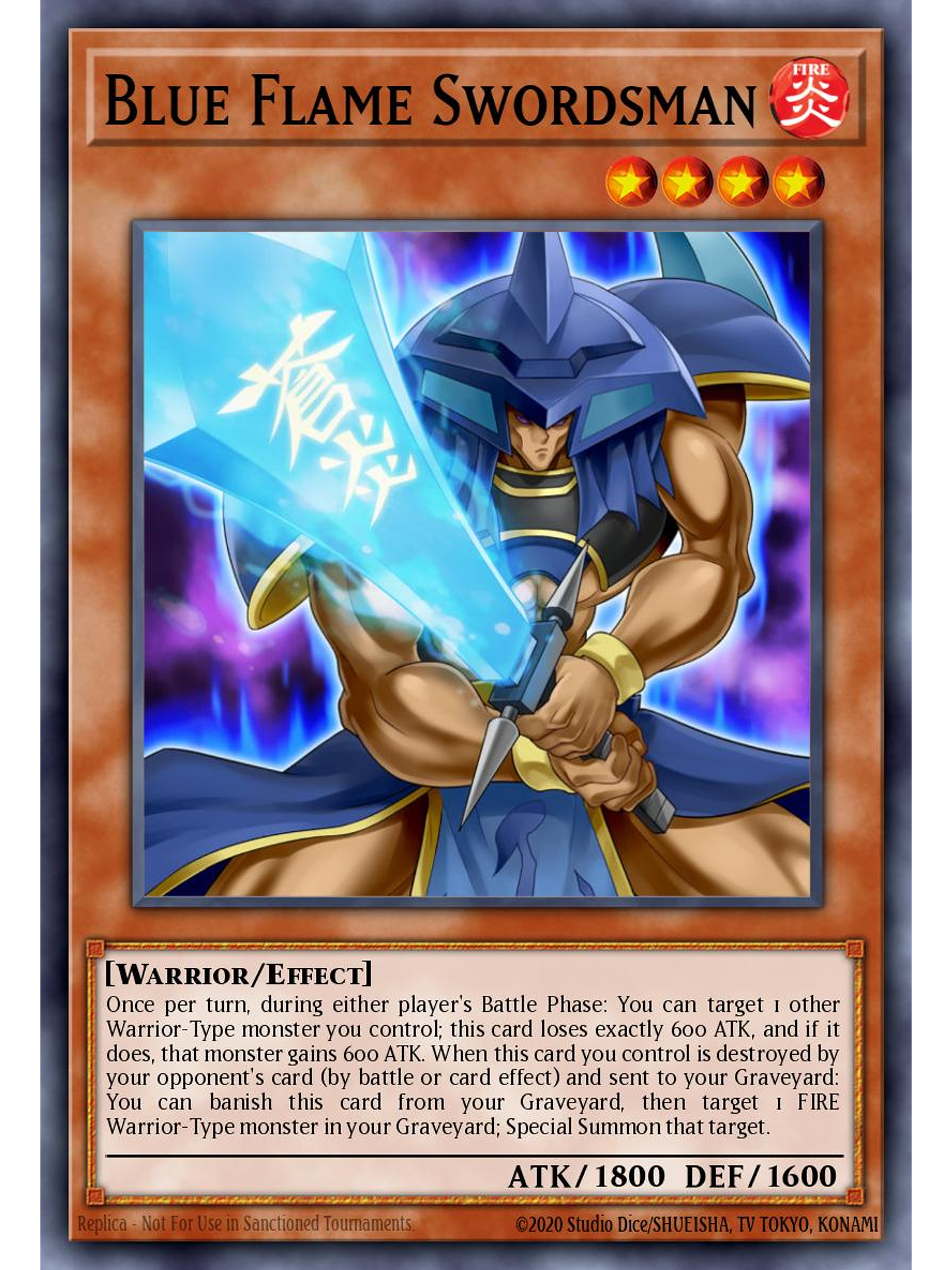 Blue Flame Swordsman - SBC2-ENC05 - Common 1st Edition 1