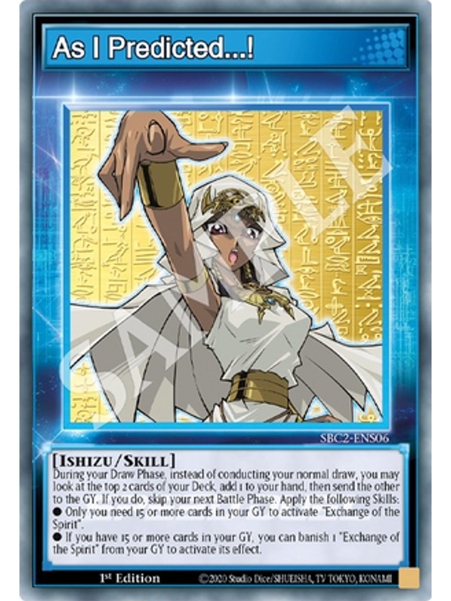 As I Predicted...! - SBC2-ENS06 - Common 1st Edition 1