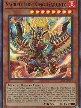 Sacred Fire King Garunix - SR14-EN001 - Ultra Rare 1st Edition