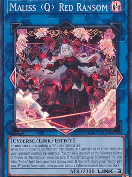 Maliss Q Red Ransom - CRBR-EN018 - Super Rare 1st Edition