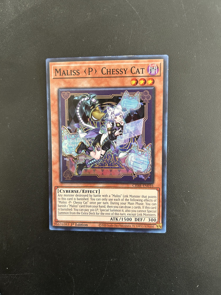 Maliss P Chessy Cat - CRBR-EN016 - Super Rare 1st Edition (BORDES) 1