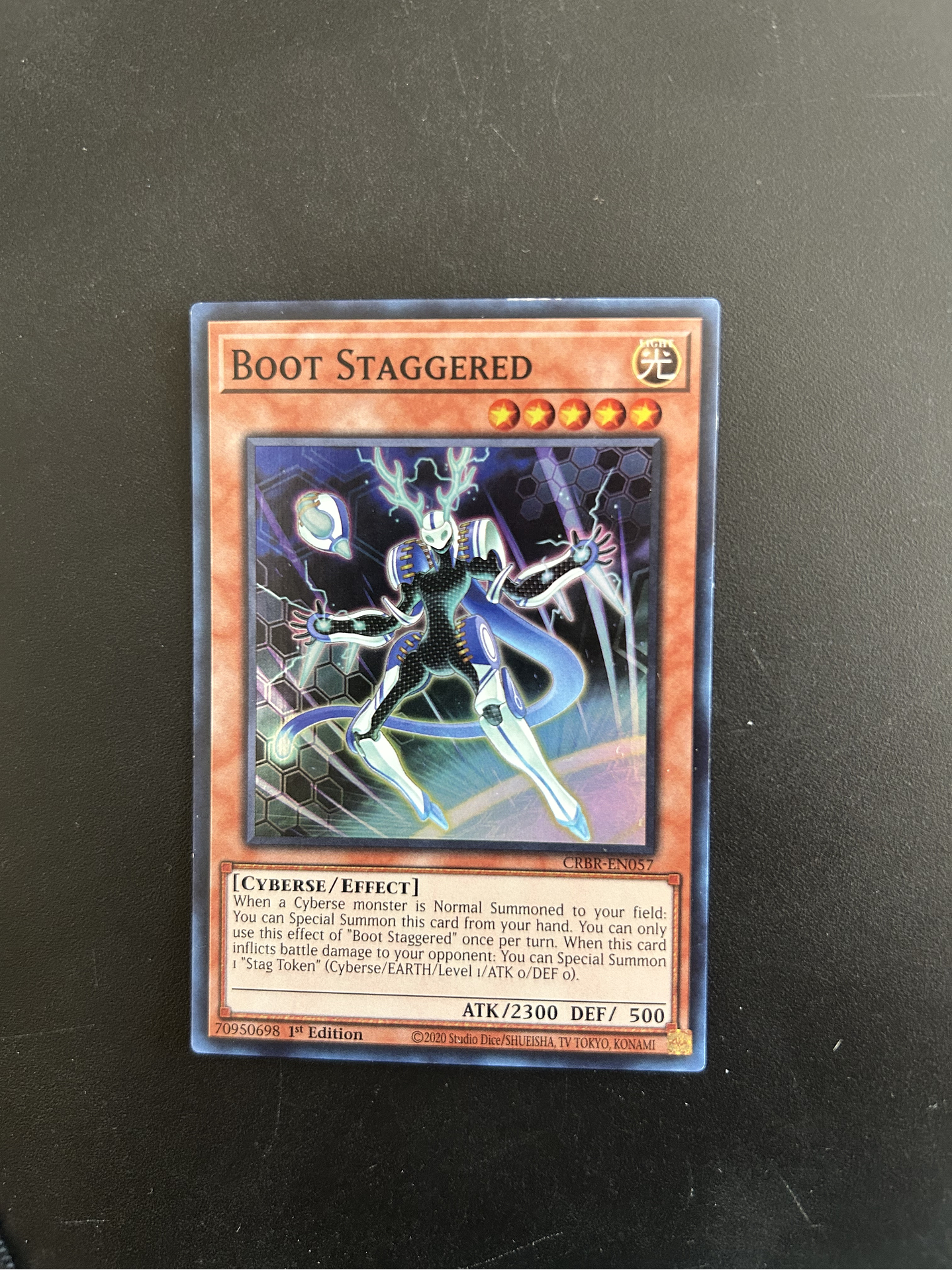 Boot Staggered - CRBR-EN057 - Super Rare 1st Edition (Bordes) 1