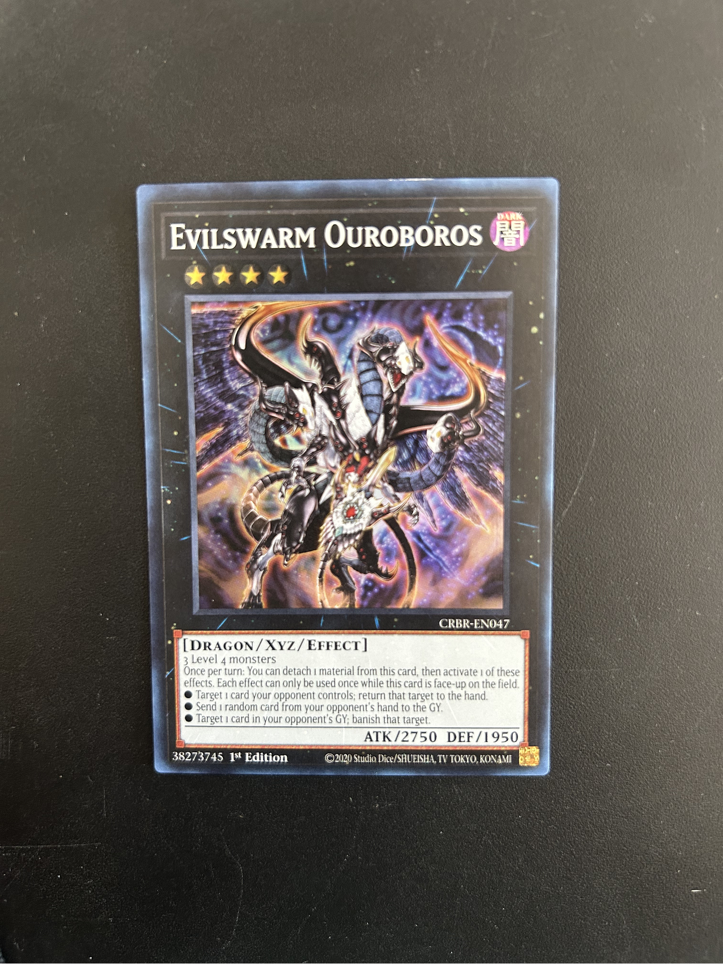 Evilswarm Ouroboros - CRBR-EN047 - Super Rare 1st Edition (Bordes) 1