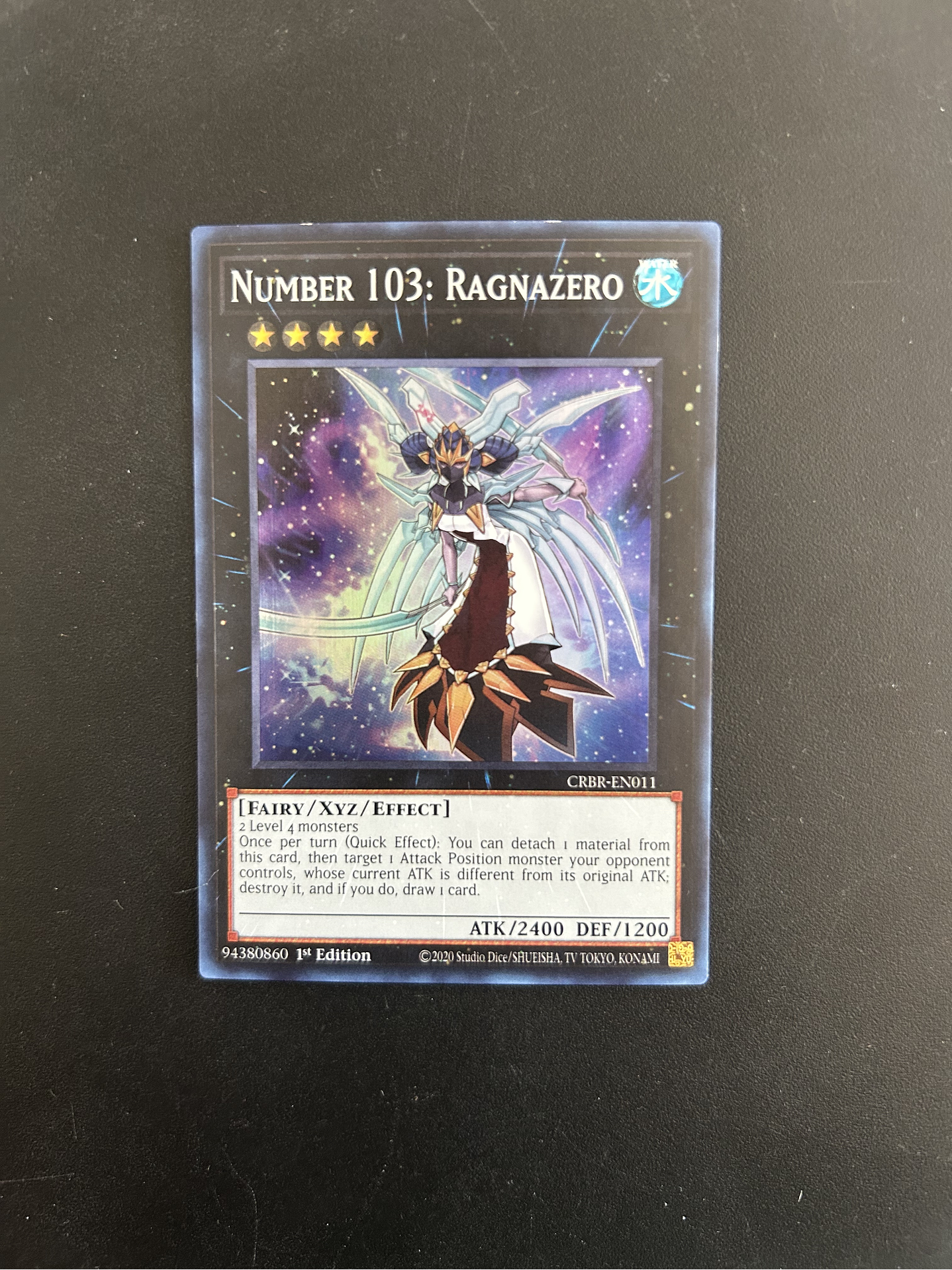 Number 103: Ragnazero - CRBR-EN011 - Super Rare 1st Edition (Bordes) 1