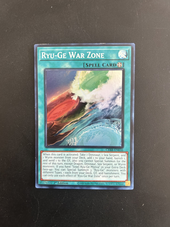 Ryu-Ge War Zone - CRBR-EN036 - Super Rare 1st Edition (Bordes) 1
