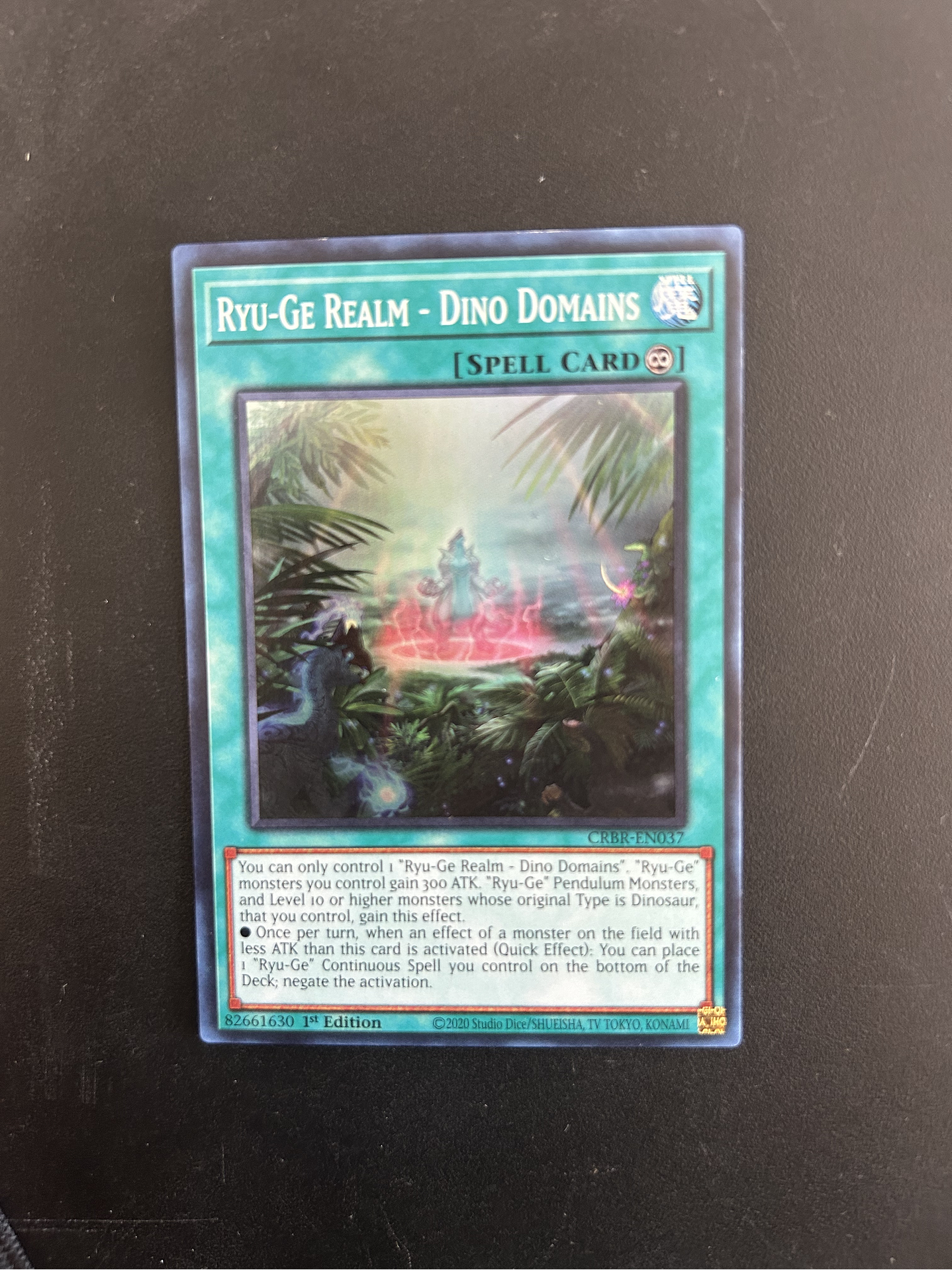 Ryu-Ge Realm - Dino Domains - CRBR-EN037 - Super Rare 1st Edition (Bordes) 1