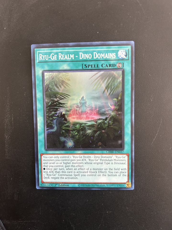 Ryu-Ge Realm - Dino Domains - CRBR-EN037 - Super Rare 1st Edition (Bordes) 1