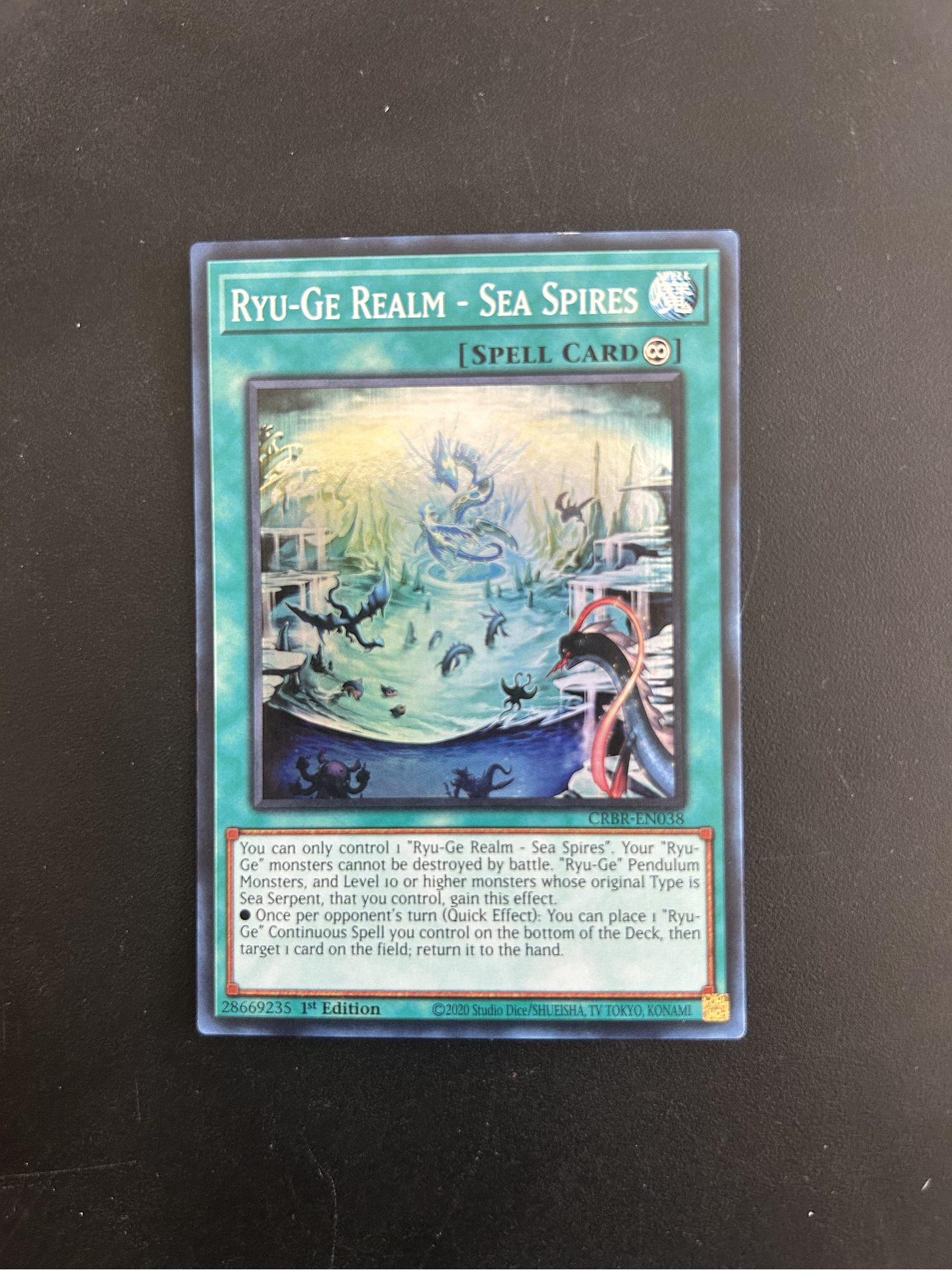 Ryu-Ge Realm - Sea Spires - CRBR-EN038 - Super Rare 1st Edition (Bordes) 1