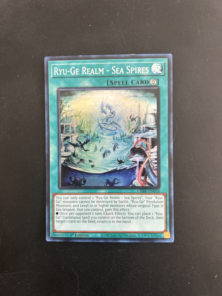 Ryu-Ge Realm - Sea Spires - CRBR-EN038 - Super Rare 1st Edition (Bordes) 1