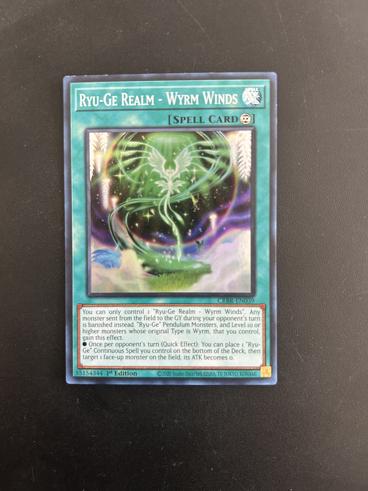 Ryu-Ge Realm - Wyrm Winds - CRBR-EN039 - Super Rare 1st Edition (Bordes) 1