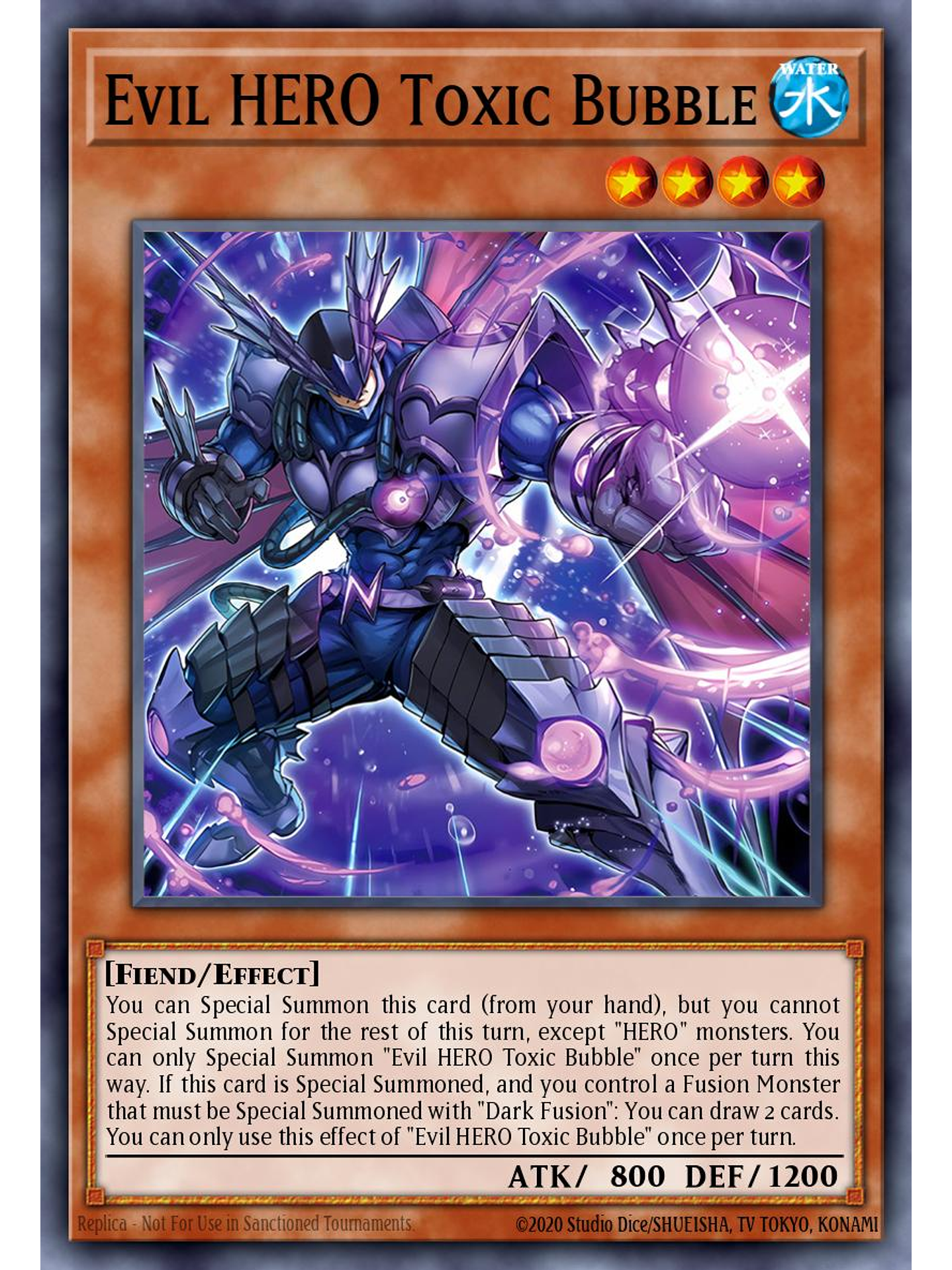 Evil HERO Toxic Bubble - SUDA-EN001 - Ultra Rare 1st Edition 1