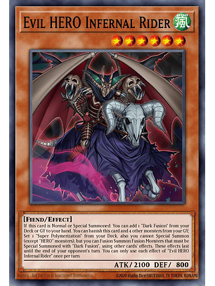 Evil HERO Infernal Rider - SUDA-EN003 - Common 1st Edition