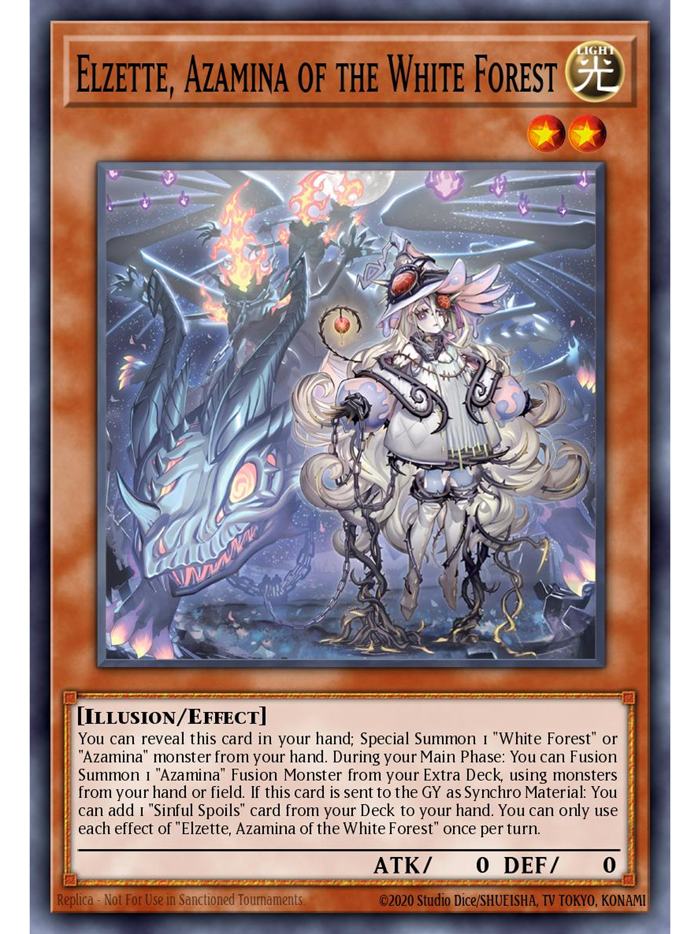 Elzette, Azamina of the White Forest - SUDA-EN008 - Secret Rare 1st Edition 1