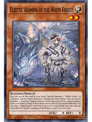 Elzette, Azamina of the White Forest - SUDA-EN008 - Quarter Century Secret Rare 1st Edition