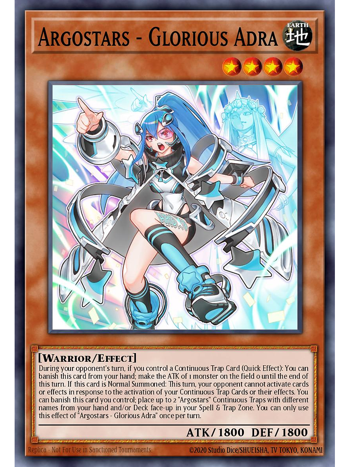 Argostars - Glorious Adra - SUDA-EN010 - Quarter Century Secret Rare 1st Edition 1