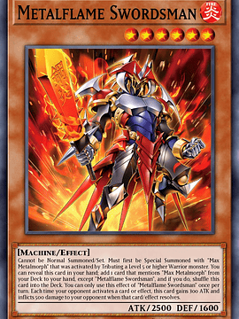 Metalflame Swordsman - SUDA-EN014 - Quarter Century Secret Rare 1st Edition