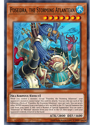 Poseidra, the Storming Atlantean - SUDA-EN016 - Secret Rare 1st Edition