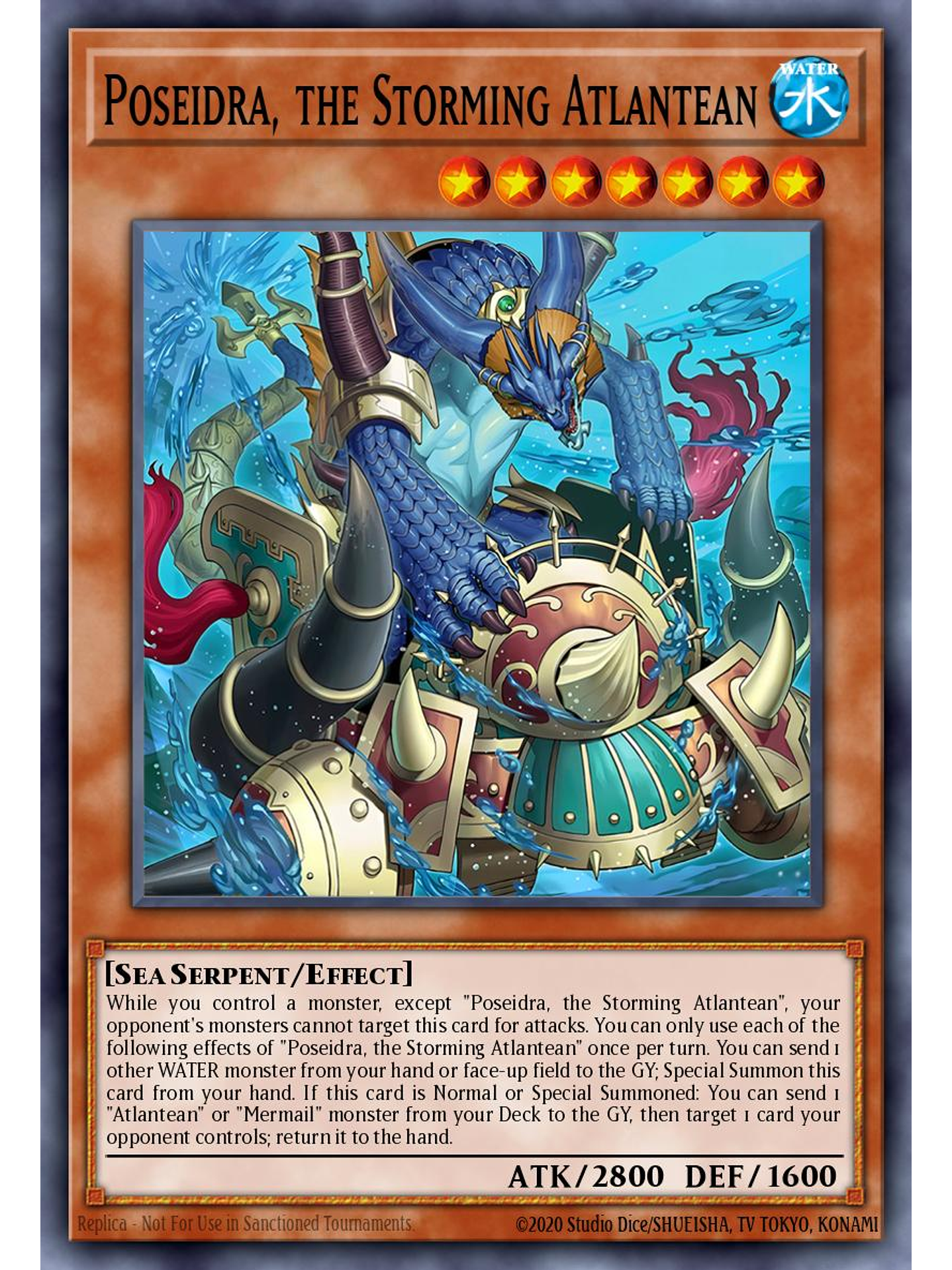 Poseidra, the Storming Atlantean - SUDA-EN016 - Quarter Century Secret Rare 1st Edition 1