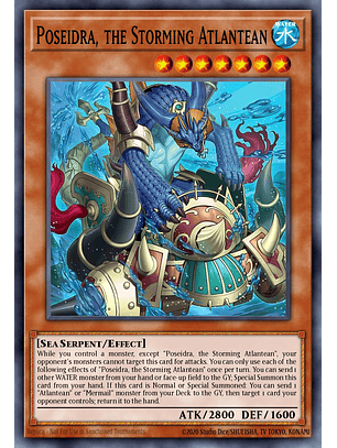 Poseidra, the Storming Atlantean - SUDA-EN016 - Quarter Century Secret Rare 1st Edition