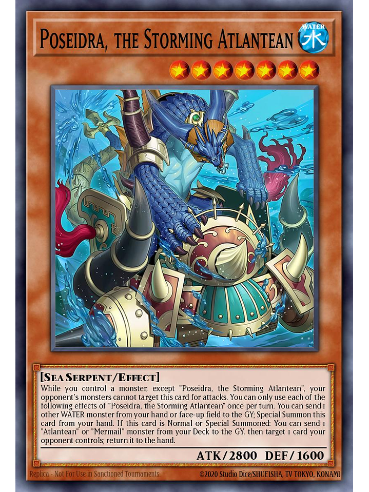 Poseidra, the Storming Atlantean - SUDA-EN016 - Quarter Century Secret Rare 1st Edition 1