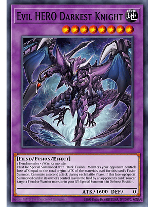 Evil HERO Darkest Knight - SUDA-EN033 - Common 1st Edition
