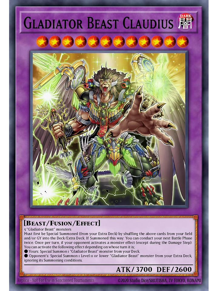 Gladiator Beast Claudius - SUDA-EN038 - Super Rare 1st Edition 1