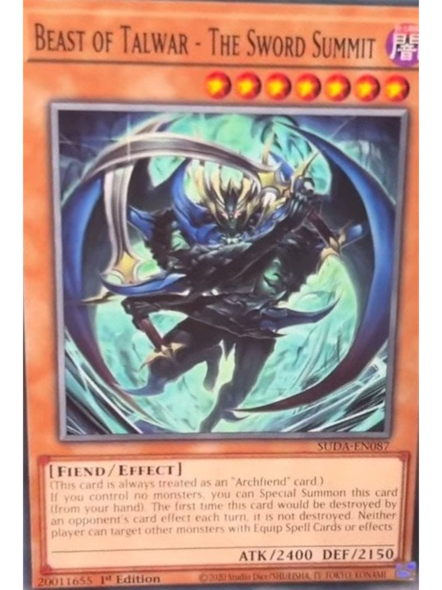 Beast of Talwar - The Sword Summit - SUDA-EN087 - Common 1st Edition 1