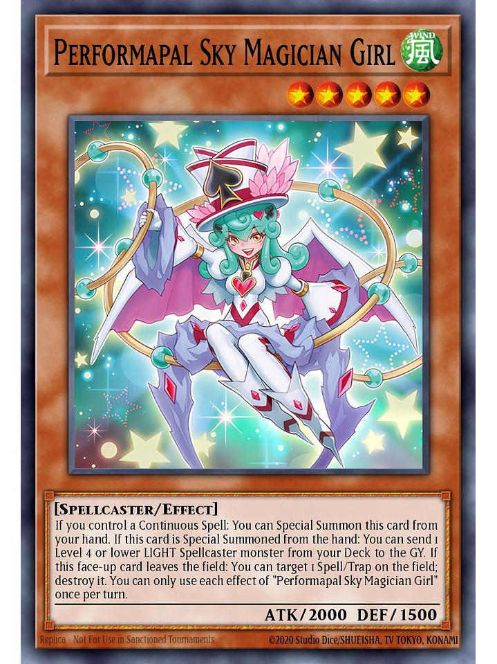 Performapal Sky Magician Girl - SUDA-EN099 - Super Rare 1st Edition 1