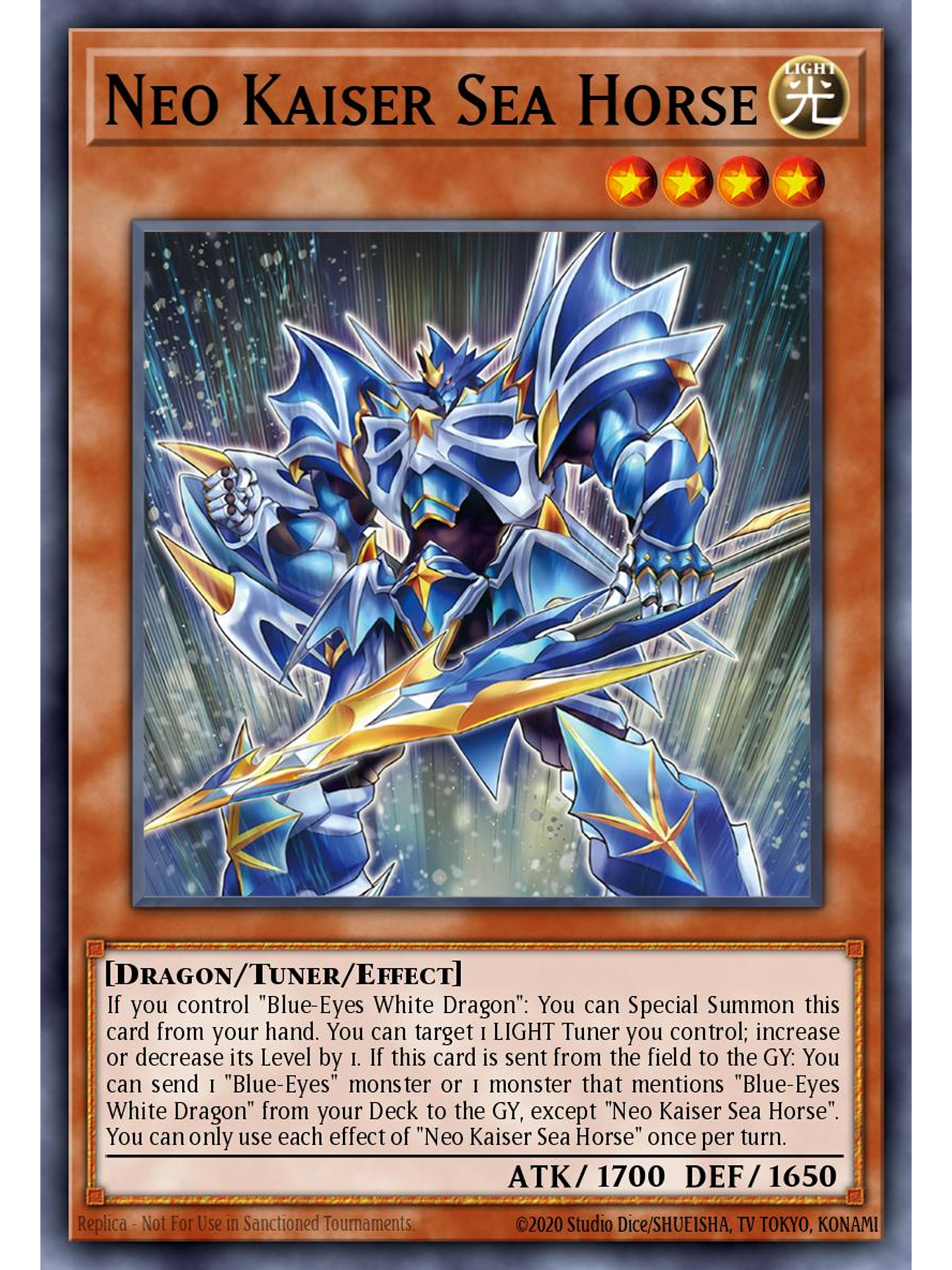 Neo Kaiser Sea Horse - SDWD-EN004 - Super Rare 1st Edition 1