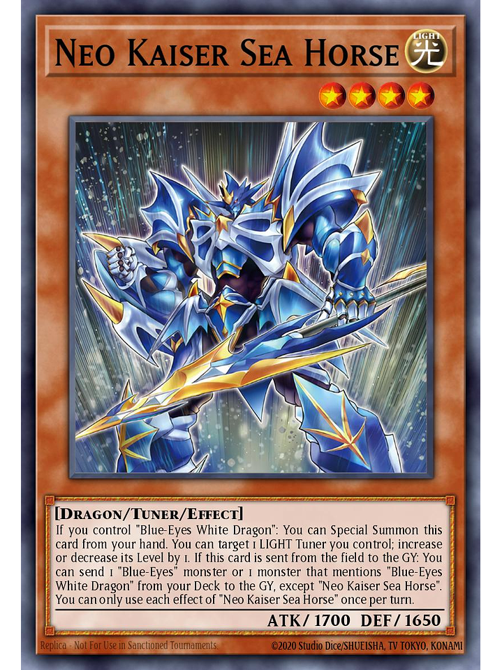 Neo Kaiser Sea Horse - SDWD-EN004 - Super Rare 1st Edition 1