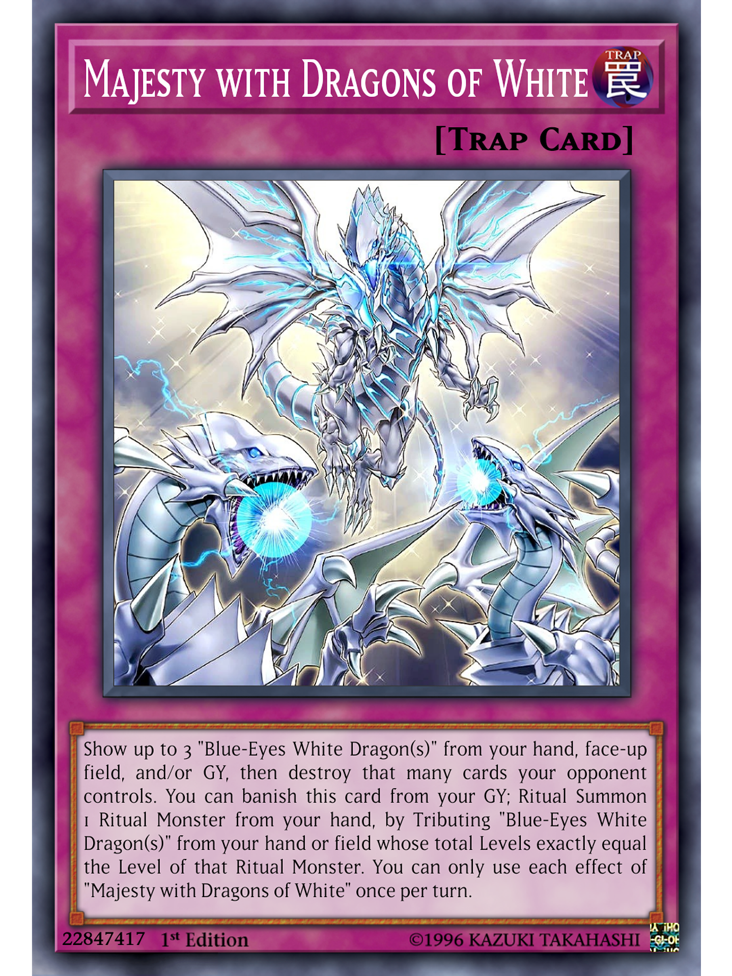 Majesty of the White Dragons - SDWD-EN027 - Super Rare 1st Edition 1