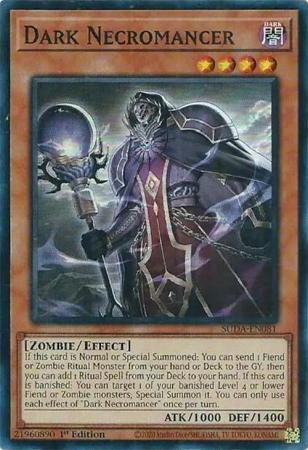 Dark Necromancer - SUDA-EN081 - Super Rare 1st Edition