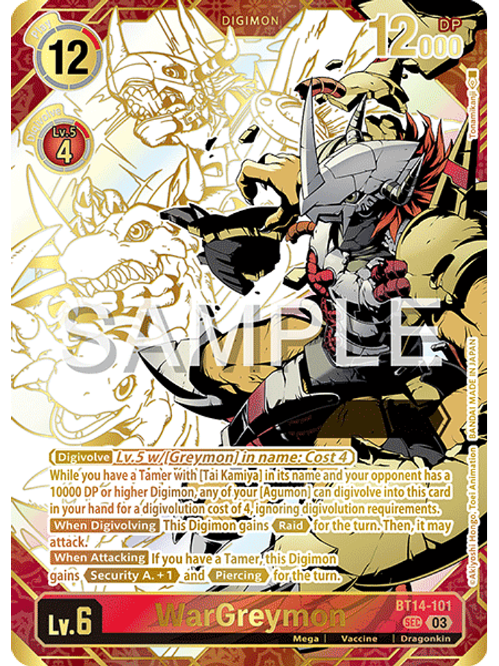 BT14-101 (Rare Pull) Wargreymon 1