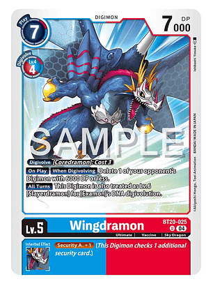 BT20-025 U Wingdramon
