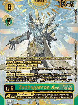 BT20-101 (Rare Pull) Zephagamon ACE