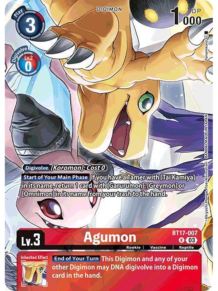 BT17-007 (Alternate Art) Agumon 1