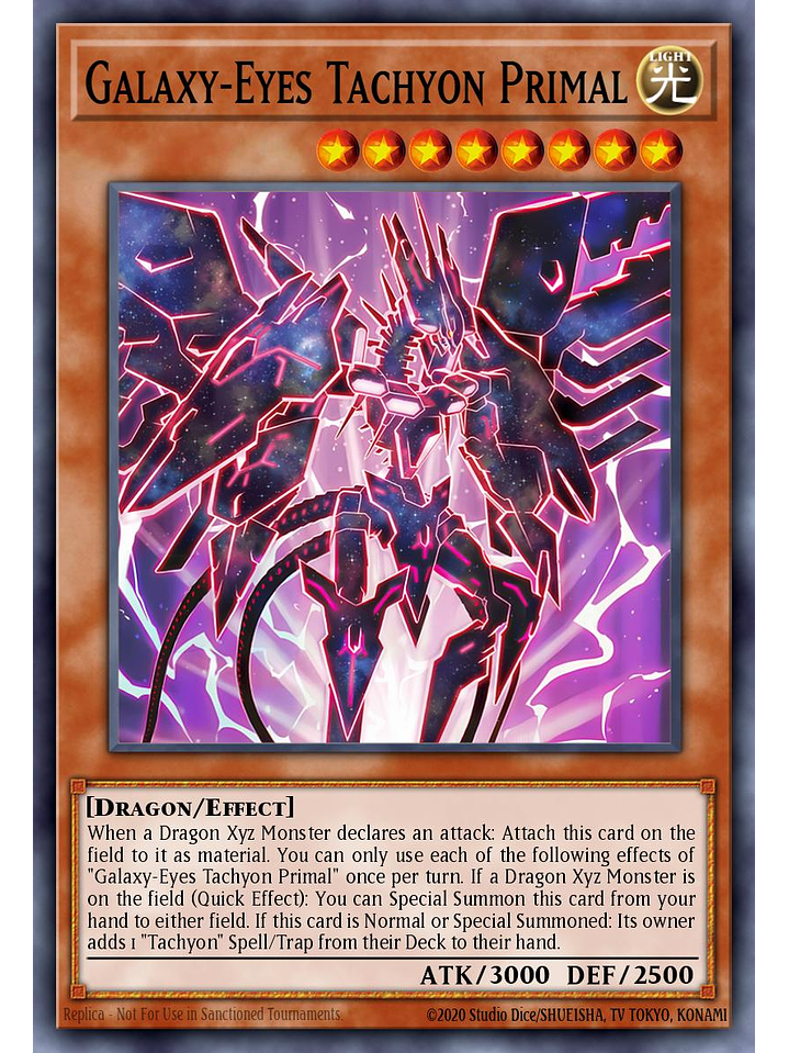 Galaxy-Eyes Tachyon Primal - MZTM-EN011 - Secret Rare 1st Edition 1