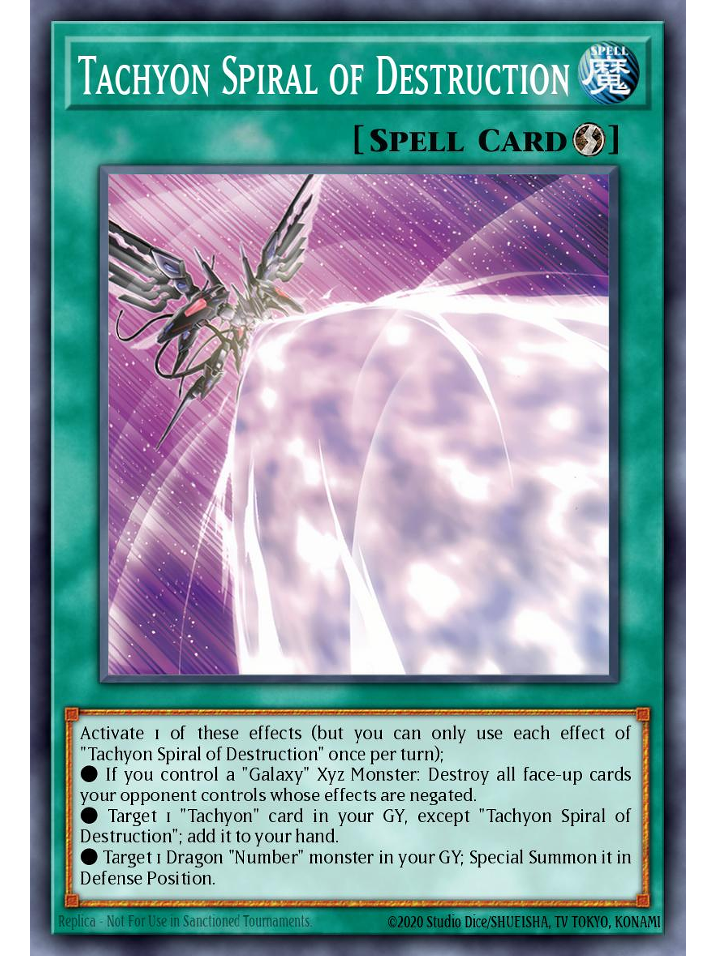 Tachyon Spiral of Destruction - MZTM-EN015 - Rare 1st Edition 1