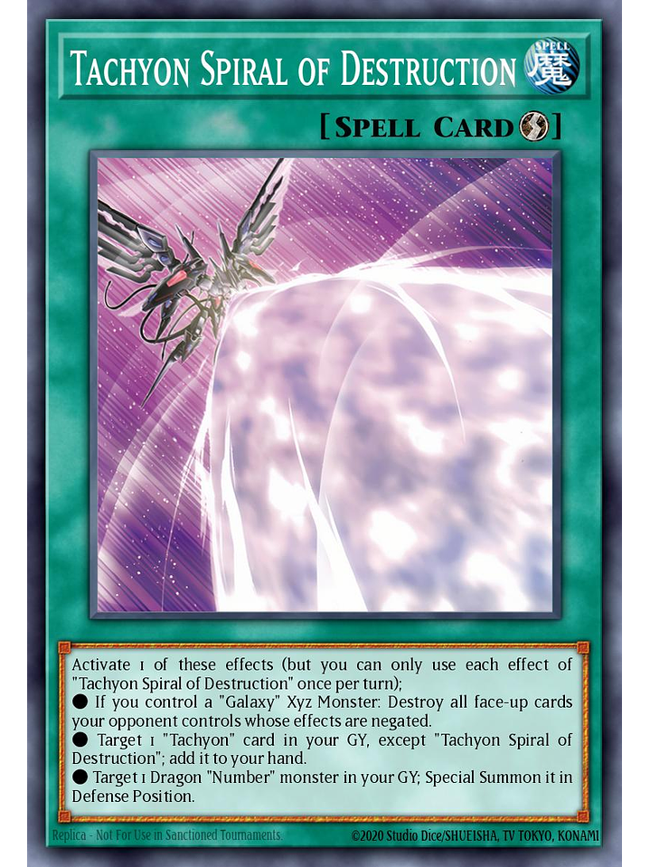 Tachyon Spiral of Destruction - MZTM-EN015 - Rare 1st Edition 1