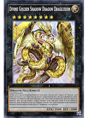 Divine Golden Shadow Dragon Dragluxion - MZTM-EN014 - Ultra Rare 1st Edition