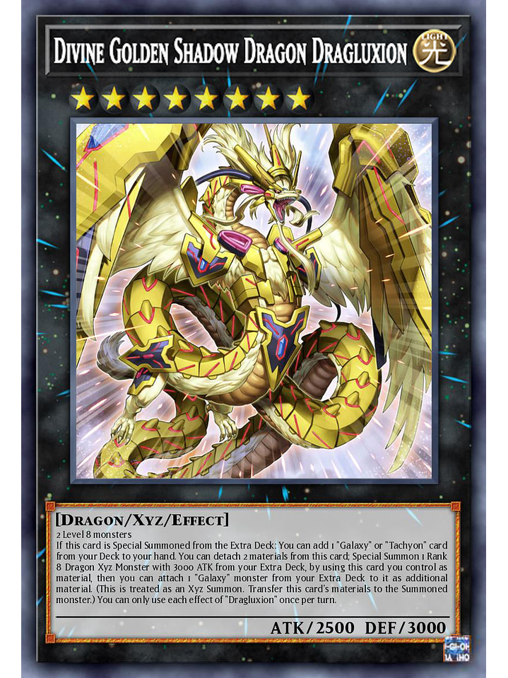 Divine Golden Shadow Dragon Dragluxion - MZTM-EN014 - Ultra Rare 1st Edition 1
