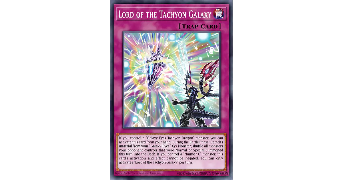 Lord of the Tachyon Galaxy - MZTM-EN017 - Rare 1st Edition