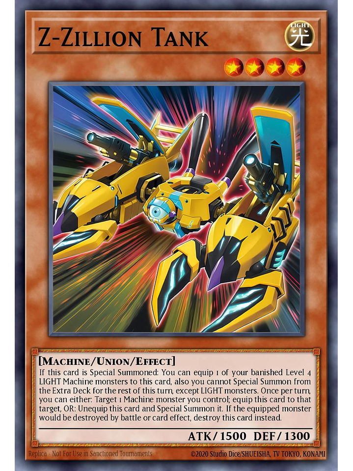 Z-Zillion Tank - MZTM-EN020 - Rare 1st Edition 1
