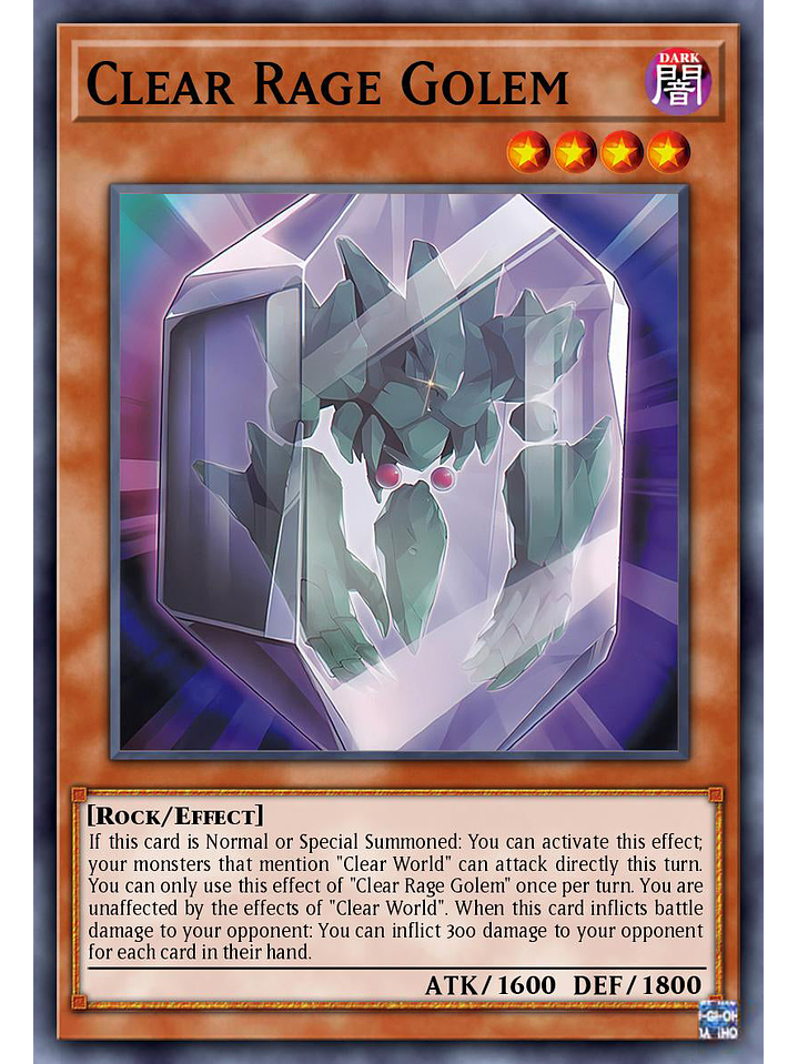 Clear Rage Golem - MZTM-EN038 - Rare 1st Edition 1