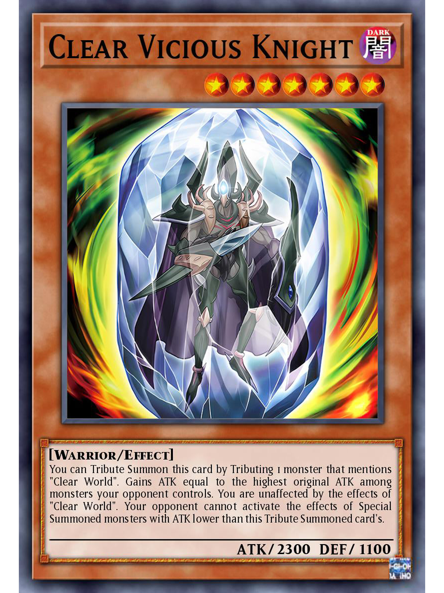 Clear Vicious Knight - MZTM-EN040 - Super Rare 1st Edition 1