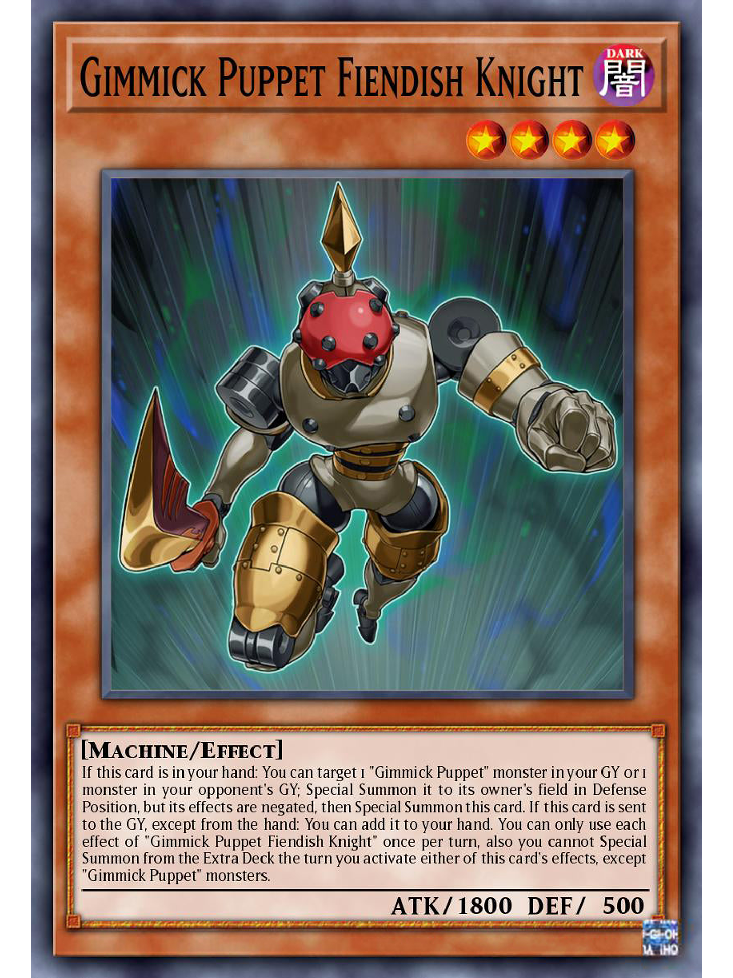 Gimmick Puppet Fiendish Knight - MZTM-EN047 - Super Rare 1st Edition 1