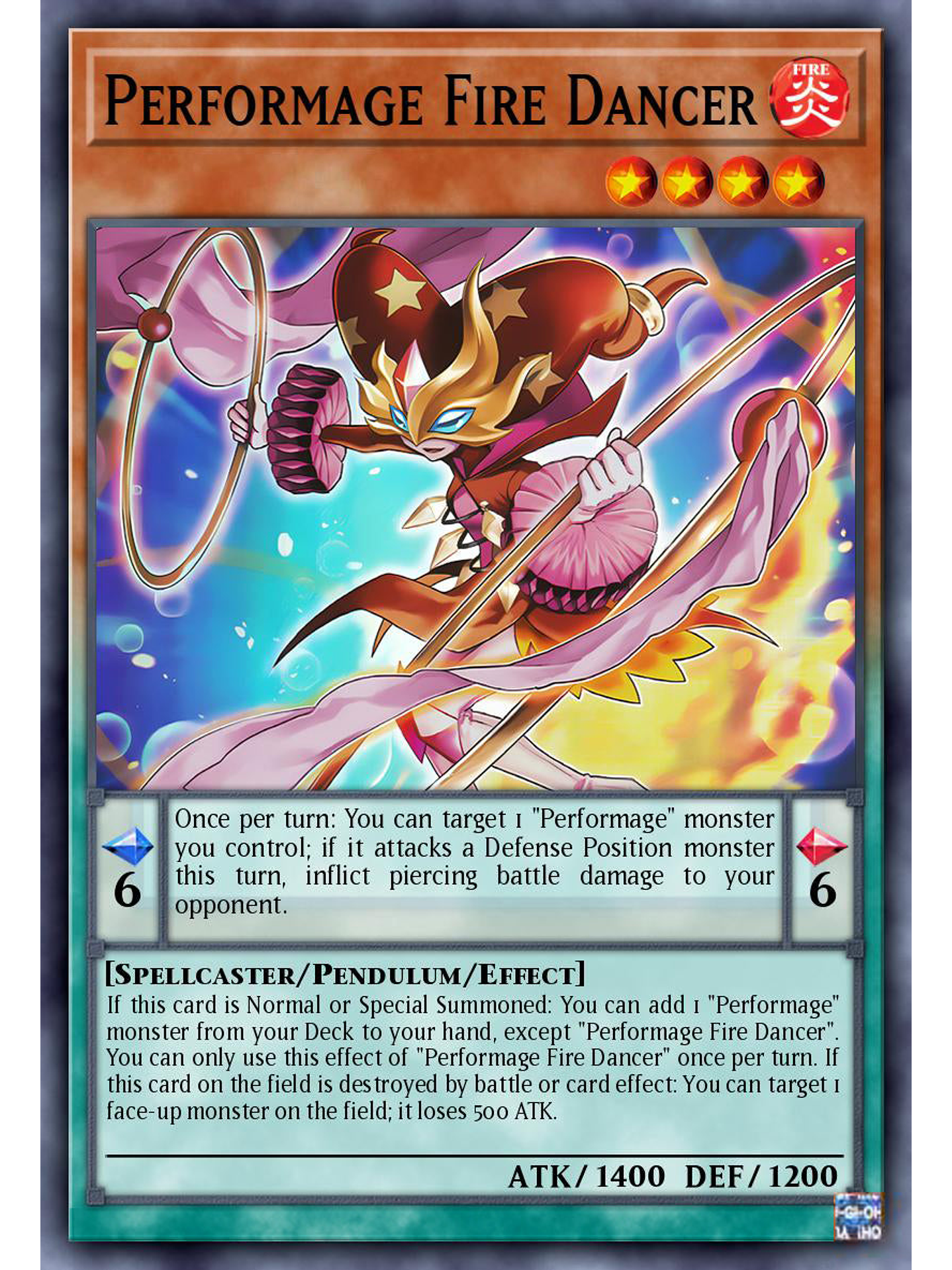 Performage Fire Dancer - MZTM-EN049 - Super Rare 1st Edition 1