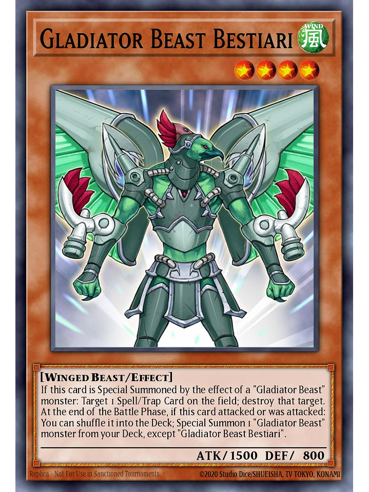 Gladiator Beast Bestiari - MZTM-EN066 - Rare 1st Edition 1