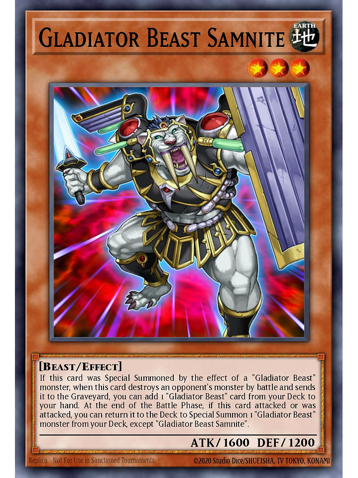 Gladiator Beast Samnite - MZTM-EN069 - Rare 1st Edition 1