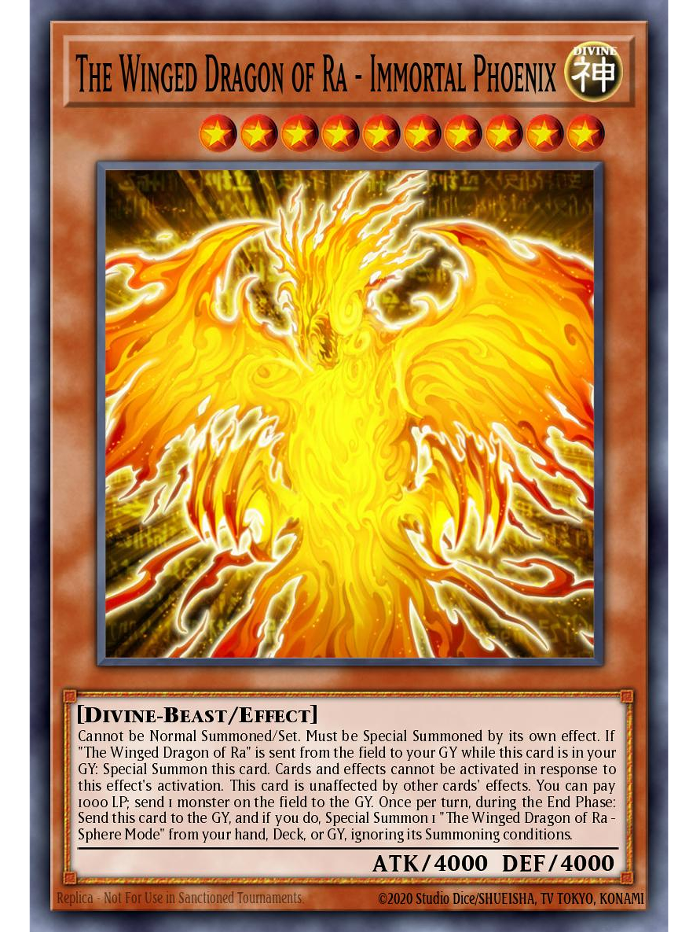 The Winged Dragon of Ra - Immortal Phoenix - MZTM-EN074 - Collector's Rare 1st Edition 1